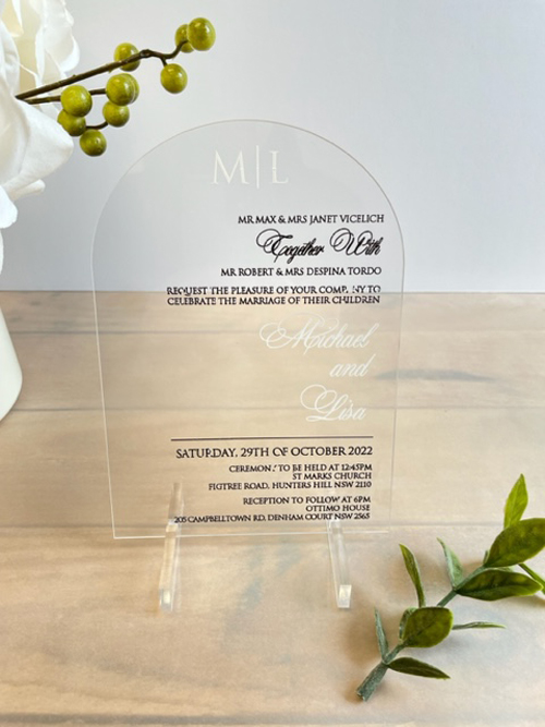 Sample Image of Acrylic Shape Wedding-invite-001