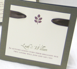 We use a number of materials to create the invitations.  Our elegant shimmer pearl papers and sating ribbon are used to create our classic line and our upcoming Bar/Bat Mitzvah line and the addtion of   Japanese papers added this year helps to complete our Japanese line.  We create custom monograms for each bride and groom using different fonts and printing in various ink colours.  View our invitations on our website or visit our booths at bridal shows.  We have teamed up with a number of other vendors such as cake companies, event planners, wedding decorators, gift registry companies, wedding dress boutiques, DJs and other musicians, photographers, banquest halls, country clubs, tuxedo rental retailers, videographers and other types of vendors so that we can reach a wider range of customers.