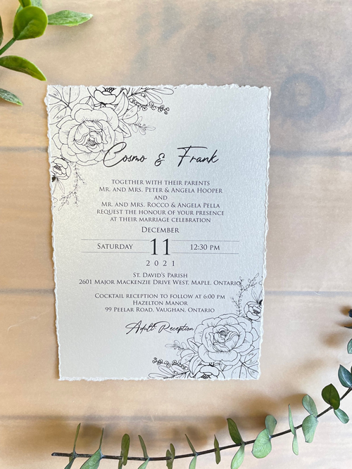 Sample Image of M Deckle Wedding Invite 007