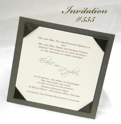 Wedding Invitation 535: 