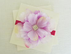 Invitation 937: Antique Pearl, White Smooth, Joe Hand 2, Trajan Pro, Azalea Ribbon, Brooch/Buckle I