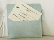 Invitation 941: Chalice Silver Pearl, Chocolate Smooth, Cream Smooth, Sloop, Monotype Corsiva, Silver Ribbon, Brooch/Buckle J
