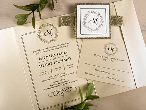Wedding Invitation 2150: Buttermilk Pearl