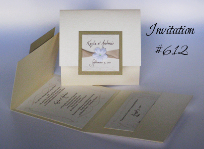 Invitation 612 Buttermilk Pearl Gold Pearl Cream Smooth Missiva 