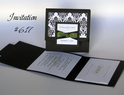 Invitation 617 Black Linen White Smooth Swan Song Adobe Jenson Pro Light