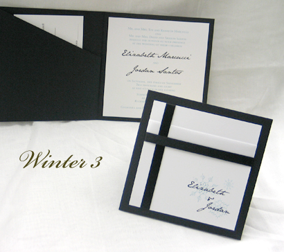 Invitation Winter3 Black Linen White Smooth Jane Austen Sabon Roman 