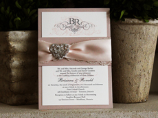 Invitation 718: Blush Pearl, Blush Pearl, Cream Smooth, VPS Kien, High Tower, Blush Ribbon, Cream Lace, Brooch/Buckle U