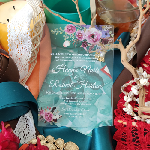 Sample Image of Acrylic Wedding Invite 02