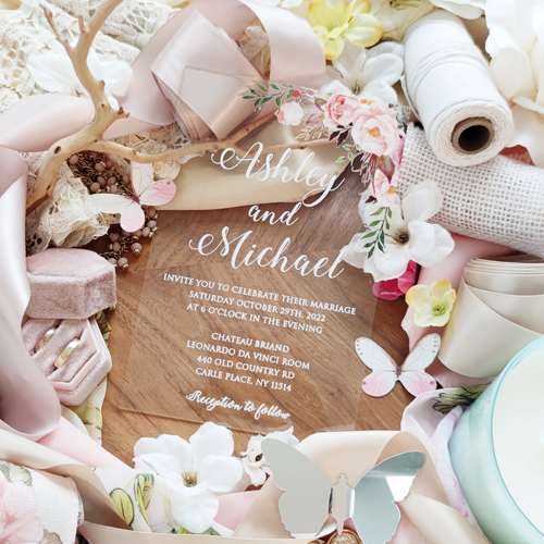 Sample Image of Acrylic Wedding Invite 05