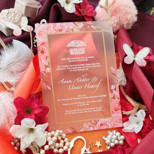 Sample Image of Acrylic Wedding Invite 24