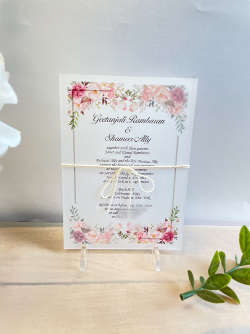 Sample Image of Acrylic Combo Wedding-invite-001