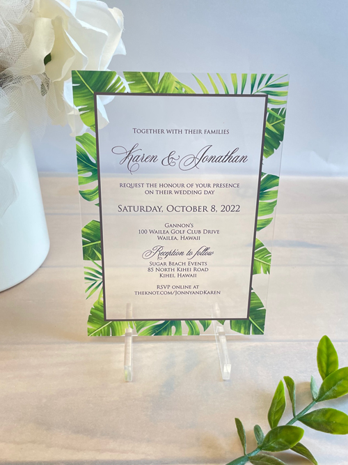 Sample Image of Acrylic Frosted Wedding Invite 003