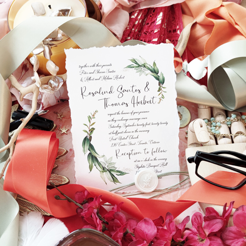 Sample Image of Deckle Wedding Invite 01