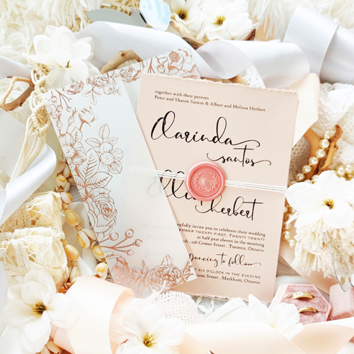 Sample Image of Deckle Wedding Invite 04