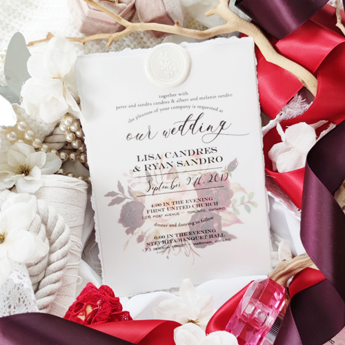 Sample Image of Deckle Wedding Invite 05