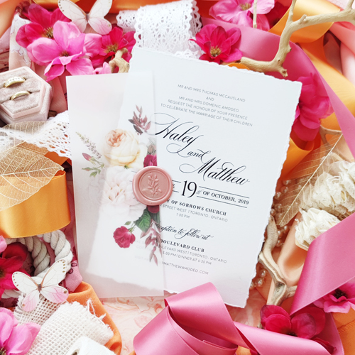 Sample Image of Deckle Wedding Invite 06