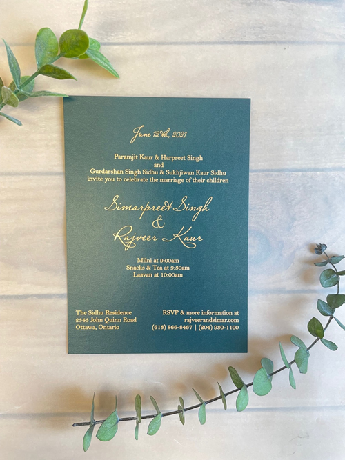 Sample Image of Foil Morewedding Invite 004