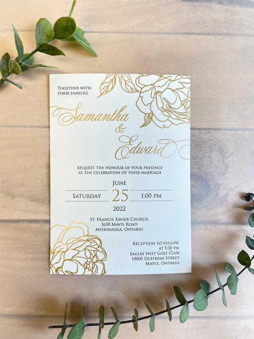 Sample Image of Foil Morewedding Invite 008