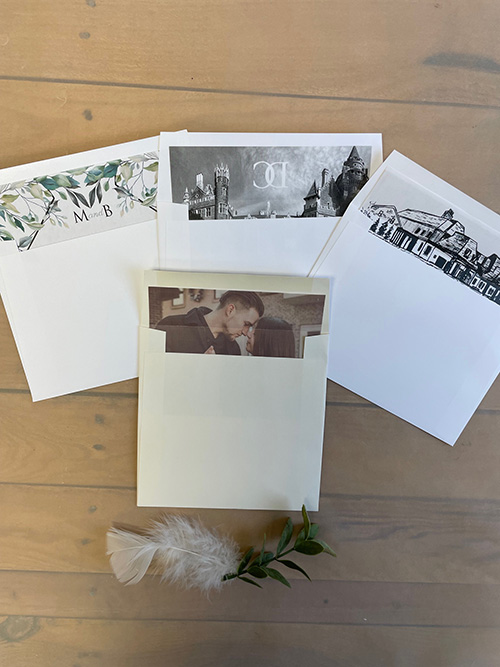 Venue Inspired Photo Envelope Liners
