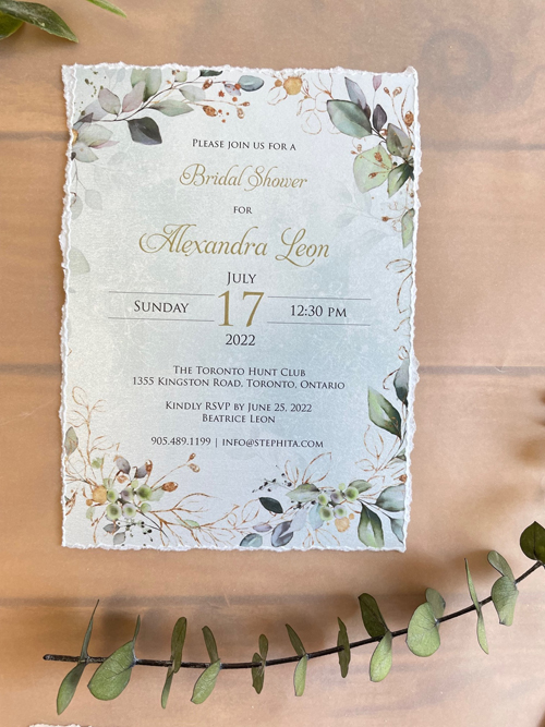 Sample Image of M Deckle Wedding Invite 002