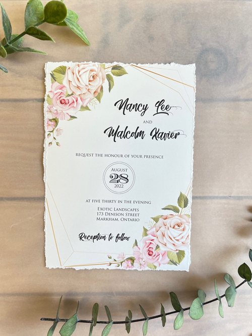 Sample Image of M Deckle Wedding Invite 003