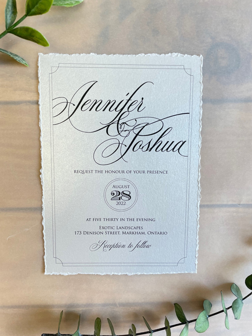 Sample Image of M Deckle Wedding Invite 008