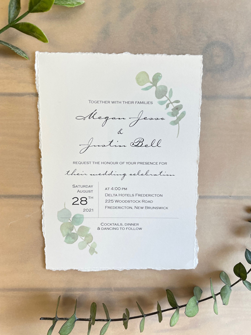 Sample Image of M Deckle Wedding Invite 013