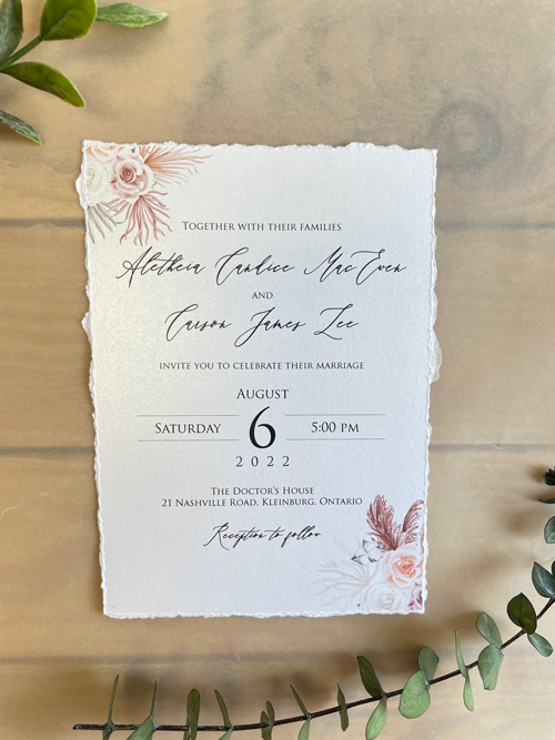 Sample Image of M Deckle Wedding Invite 014