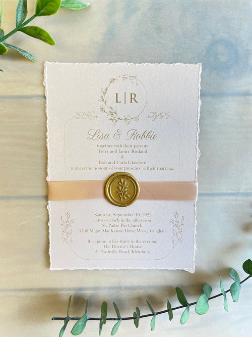 Sample Image of M Deckle Wedding Invite 016