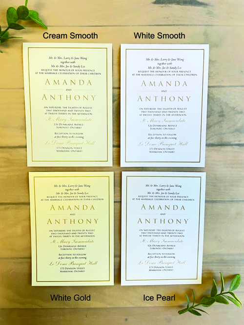 Ink Sample Printing Gold