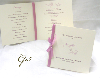 Ceremony Program CP5: 