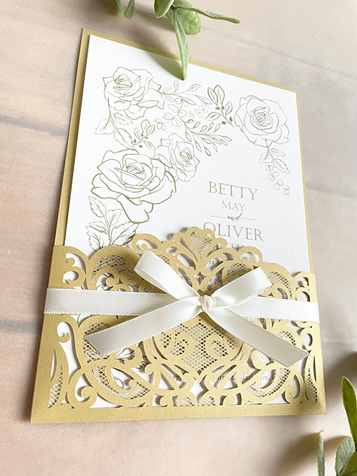 Invitation lc159: Antique Ribbon