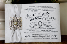 Invitation 1302: Silver Ore, Silver Ribbon, Brooch/Buckle Q, Metal Filigree F5 - Silver