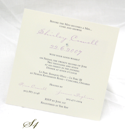 Invitation S4: White Smooth